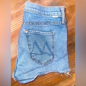 Mother the scraper cut off shorts